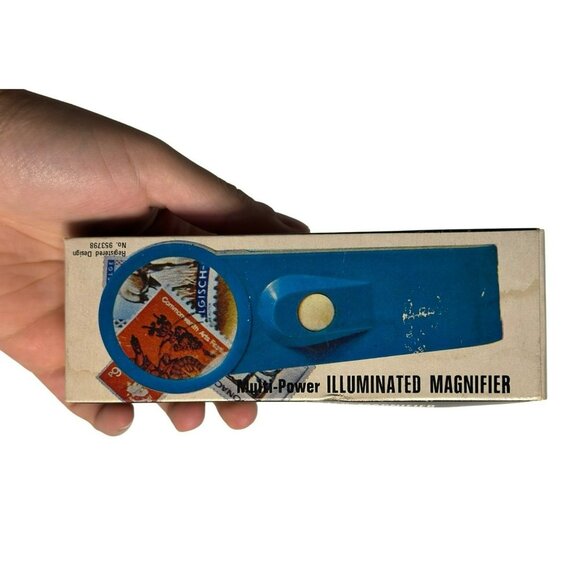 VTG Illuminated Magnifier Handheld Multi-Power Loupe Original Box Collectible - Picture 1 of 4